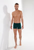 General view of a men model wearing HO dark green modal/viscose/tencel Comfort Boxer Briefs HO1