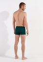 General view of a men model wearing HO dark green modal/viscose/tencel Comfort Boxer Briefs HO1