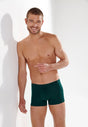General view of a men model wearing HO dark green modal/viscose/tencel Comfort Boxer Briefs