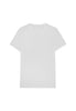 Front cutout view of HO white modal/viscose/tencel Tee-Shirt V Neck