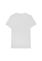 Front cutout view of HO white modal/viscose/tencel Tee-Shirt V Neck