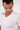 Close-up view of a men model wearing HO white modal/viscose/tencel Tee-Shirt V Neck