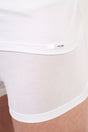General view of a men model wearing HO white modal/viscose/tencel Tee-Shirt V Neck