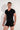 Front view of a men model wearing HO black modal/viscose/tencel Tee-Shirt V Neck