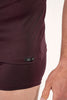 General view of a men model wearing HO bordeaux modal/viscose/tencel Tee-Shirt V Neck