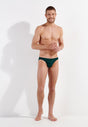 General view of a men model wearing HO bordeaux modal/viscose/tencel Comfort Boxer Briefs HO1