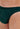 Close-up view of a men model wearing HO dark green modal/viscose/tencel Comfort Micro Briefs
