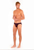 General view of a men model wearing HO bordeaux modal/viscose/tencel Comfort Micro Briefs