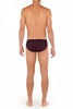 General view of a men model wearing HO bordeaux modal/viscose/tencel Comfort Micro Briefs