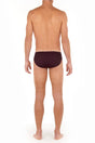 General view of a men model wearing HO bordeaux modal/viscose/tencel Comfort Micro Briefs