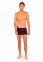 General view of a men model wearing HO bordeaux modal/viscose/tencel Comfort Boxer Briefs HO1