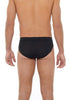 General view of a men model wearing HO black modal/viscose/tencel Comfort Briefs HO1