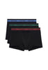 Front cutout view of HO black/black/black cotton Boxer Briefs HO1 3p
