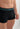 Front view of a men model wearing HO black/black/black cotton Boxer Briefs HO1 3p