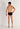 General view of a men model wearing HO black/black print cotton Mini Briefs HO1 2p