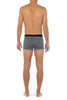 General view of a men model wearing HO black/navy/grey cotton Boxer Briefs 3p