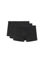 Front cutout view of HO black/black/black cotton Boxer Briefs 3p