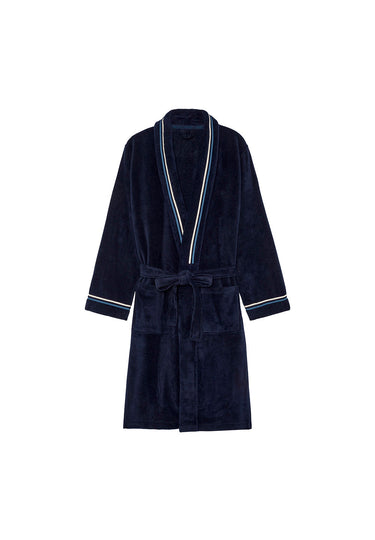 Front cutout view of HO navy  Bathrobe