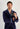 Front view of a men model wearing HO navy  Bathrobe