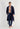 General view of a men model wearing HO navy  Bathrobe