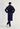 General view of a men model wearing HO navy  Bathrobe