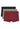 Front cutout view of HO black/khaki/bordeaux cotton Boxer Briefs 3p