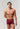 Front view of a men model wearing HO black/khaki/bordeaux cotton Boxer Briefs 3p