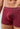 Close-up view of a men model wearing HO black/khaki/bordeaux cotton Boxer Briefs 3p