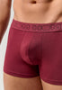 Close-up view of a men model wearing HO black/khaki/bordeaux cotton Boxer Briefs 3p