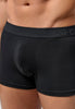 General view of a men model wearing HO black/khaki/bordeaux cotton Boxer Briefs 3p