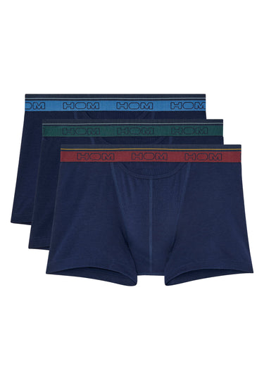 Front cutout view of HO navy/navy/navy cotton Boxer Briefs HO1 3p
