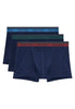 Front cutout view of HO navy/navy/navy cotton Boxer Briefs HO1 3p