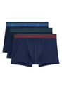 Front cutout view of HO navy/navy/navy cotton Boxer Briefs HO1 3p