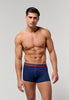 Front view of a men model wearing HO navy/navy/navy cotton Boxer Briefs HO1 3p