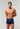 General view of a men model wearing HO navy/navy/navy cotton Boxer Briefs HO1 3p