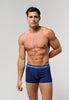 General view of a men model wearing HO navy/navy/navy cotton Boxer Briefs HO1 3p
