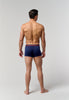 General view of a men model wearing HO navy/navy/navy cotton Boxer Briefs HO1 3p