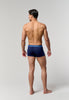 General view of a men model wearing HO navy/navy/navy cotton Boxer Briefs HO1 3p