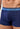 General view of a men model wearing HO navy/navy/navy cotton Boxer Briefs HO1 3p