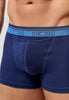 General view of a men model wearing HO navy/navy/navy cotton Boxer Briefs HO1 3p